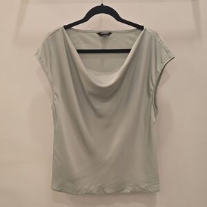 Banana Republic Women's sage green Cowl Neck Blouse
